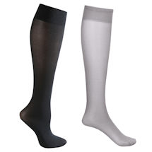 Alternate Image 5 for Celeste Stein® Women's Opaque Closed Toe Wide Calf Firm Compression Trouser Socks - 2 Pack