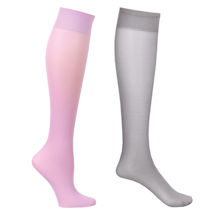 Alternate Image 12 for Celeste Stein® Women's Opaque Closed Toe Wide Calf Firm Compression Trouser Socks - 2 Pack