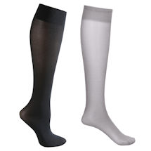 Alternate Image 5 for Celeste Stein Opaque Closed Toe Wide Calf Mild Compression Trouser Socks - 2 Pack