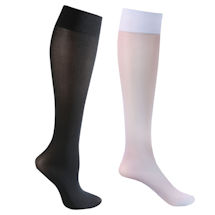 Alternate Image 9 for Celeste Stein Opaque Closed Toe Wide Calf Mild Compression Trouser Socks - 2 Pack