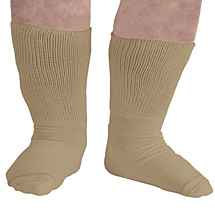 Alternate Image 4 for Women's Extra Wide Calf Bariatric Diabetic Crew Socks -3 Pack