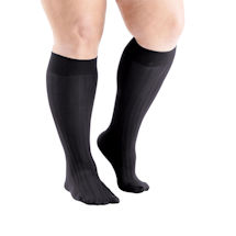 Alternate image Support Plus&#174; Women's Opaque Closed Toe Wide Calf Trouser Socks - 3 Pack