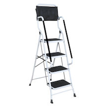 4 Step Safety Ladder with Padded Handrails