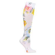 Alternate image Women's Printed Closed Toe Wide Calf Mild Compression Knee High Stockings - Floral Wow - 3 Pack