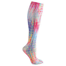 Alternate image Women's Printed Closed Toe Wide Calf Mild Compression Knee High Stockings - Colorful - 3 Pack