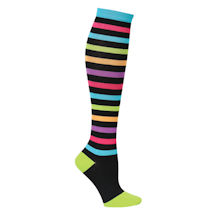 Alternate Image 3 for Women's  Closed Toe Wide Calf Mild Compression Knee High Fun Knit Socks