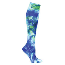 Alternate Image 6 for Women's  Closed Toe Wide Calf Mild Compression Knee High Fun Knit Socks