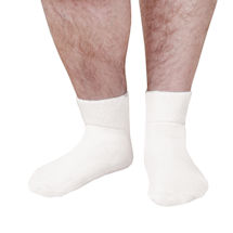 Alternate Image 5 for Unisex Wide Calf Bariatric Diabetic Quarter Crew Socks
