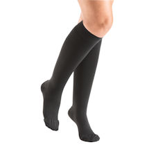 Alternate Image 2 for Support Plus® Women's Opaque Closed Toe Firm Compression Thigh High Stockings