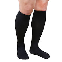 Alternate Image 1 for Support Plus® Men's Opaque Wide Calf Moderate Compression Knee High Socks