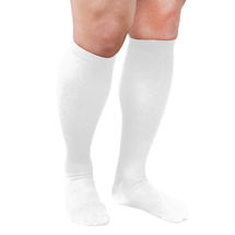 Alternate Image 2 for Support Plus® Men's Opaque Wide Calf Moderate Compression Knee High Socks