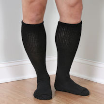 Alternate Image 2 for Men's Extra Wide Calf Diabetic Knee High Socks