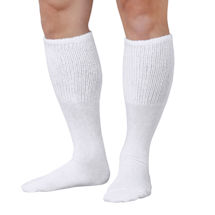 Alternate Image 10 for Men's Extra Wide Calf Diabetic Knee High Socks