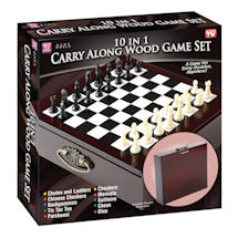 Alternate image 10-in-1 Wood Game Set