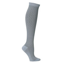Alternate image Support Plus&reg; Unisex Moderate Compression Knee High Socks - Diamond Block