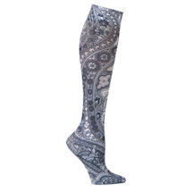 Celeste Stein Women's Printed Closed Toe Firm Compression Knee High Stockings