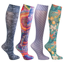 Product Image for Celeste Stein® Women's Printed Closed Toe Firm Compression Knee High Stockings