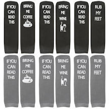 Alternate image Unisex Bariatric Message Socks - Set of 6 Pairs
