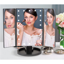 Alternate image 2X/3X Magnifying LED Makeup Mirror
