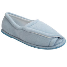 Alternate Image 1 for Women's Terry Cloth Comfort Slippers - Light Blue