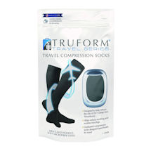 Alternate Image 5 for Truform® Travel Unisex Regular Calf Moderate Compression Knee High Socks