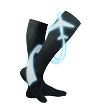 Alternate Image 4 for Truform® Travel Unisex Regular Calf Moderate Compression Knee High Socks