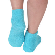 Alternate Image 10 for Women's Ankle Length Non-skid Cozy Gripper Socks - 5 Pack