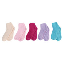 Alternate Image 11 for Women's Ankle Length Non-skid Cozy Gripper Socks - 5 Pack