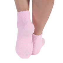 Alternate Image 8 for Women's Ankle Length Non-skid Cozy Gripper Socks - 5 Pack