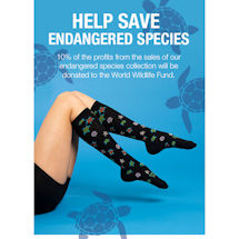 Alternate image NurseMates&reg; Unisex Moderate Compression Knee High Endangered Species Socks