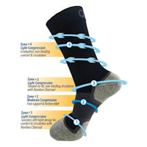 Alternate Image 1 for Unisex WP4 Wellness Socks Mild Compression No Show and Regular or Wide Calf Crew Length Socks