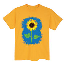 Alternate image for Sunflower on Yellow T-Shirts or Sweatshirts