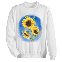 Alternate Image 2 for Sunflowers on White T-Shirts or Sweatshirts