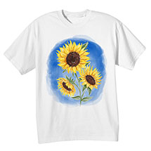 Alternate Image 1 for Sunflowers on White T-Shirts or Sweatshirts