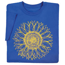 Product Image for Sunflower Drawing on Royal T-Shirt