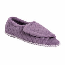 Muk Luks Micro Chenille Adjustable Slippers - Lilac/Ivory