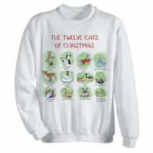 Alternate image for The 12 Cats of Christmas T-Shirts or Sweatshirts