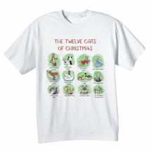 Alternate image for The 12 Cats of Christmas T-Shirts or Sweatshirts