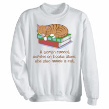 Alternate Image 2 for Cats and Books T-Shirts or Sweatshirts