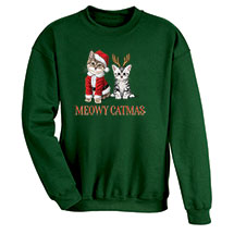 Alternate image for Meowy Catmas T-Shirts or Sweatshirts