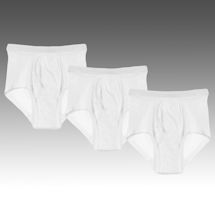 Alternate Image 1 for Men's Incontinence Underwear - White - 3 Pack