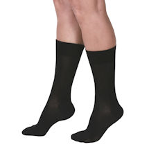 Alternate Image 2 for Women's Luxury Diabetic Crew Length Socks - 3 Pack