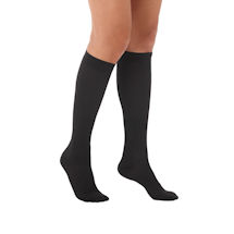 Alternate Image 2 for Women's Moderate Compression Knee High Stockings, Available in Black, Beige, Navy, White