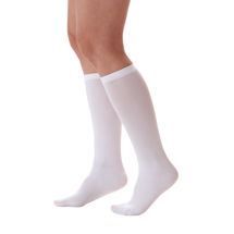 Women's Moderate Compression Knee High Stockings, Available in Black, Beige, Navy, White