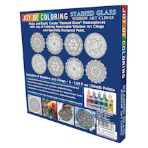 Alternate image for Stained Glass Mandala Window Art Clings - Set of 8
