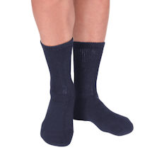 Alternate Image 6 for Unisex Loose Fit Diabetic Crew Length Socks - 3 Pack