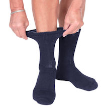Alternate image for Unisex Loose Fit Diabetic Crew Length Socks - 3 Pack