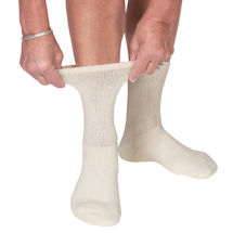 Alternate Image 5 for Unisex Loose Fit Diabetic Crew Length Socks - 3 Pack