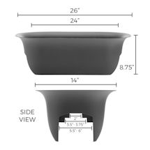 Alternate Image 4 for Modica Deck Rail 12' and 24' Planters