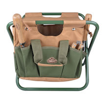 Alternate Image 1 for Canvas Garden Tool Bag & Stool Carry-All